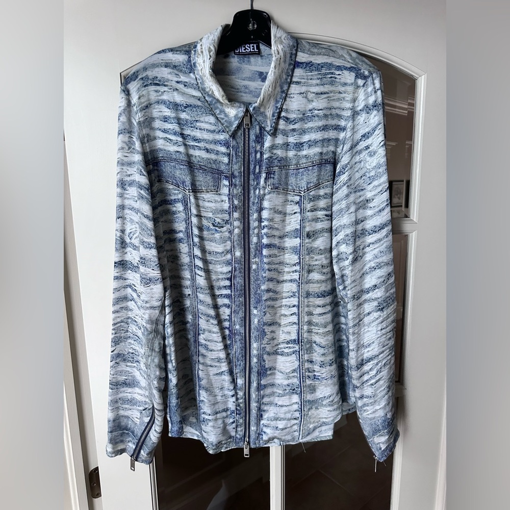 DIESEL SILK ZIP SHIRT